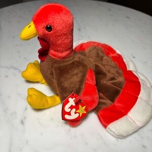 TY Gobbles Beanie Baby 1997 Collectible Turkey Fall Plush Vintage Toy